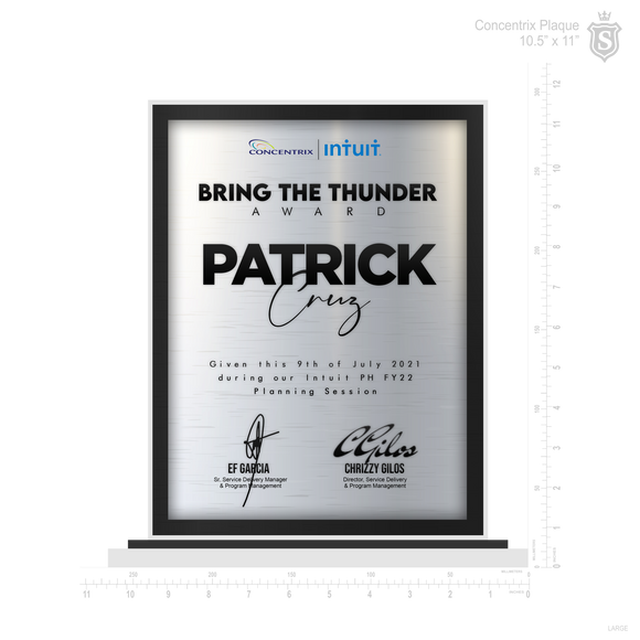 INTUIT FY22 Concentrix Plaque
