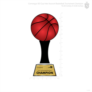 Convergys SD Cup Inter Account Basketball Tournament Champion Plaque 15 inch