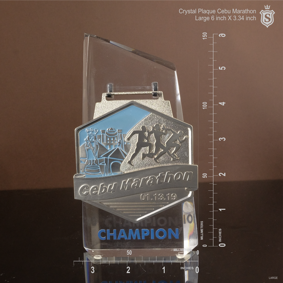 Crystal Plaque Cebu Marathon 6 inch