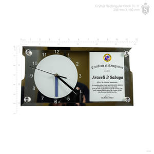 BL-11 Crystal Clock Photo Frame Rectangular 160mm