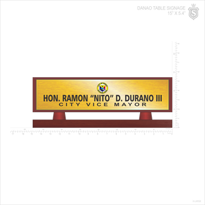 Danao Table Signage – Vice Mayor Nameplate 2022