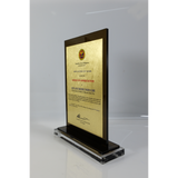 Danao City Acrylic Award of Appreciation  with Brass Plate