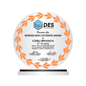 DES Financing Corp. Plaque