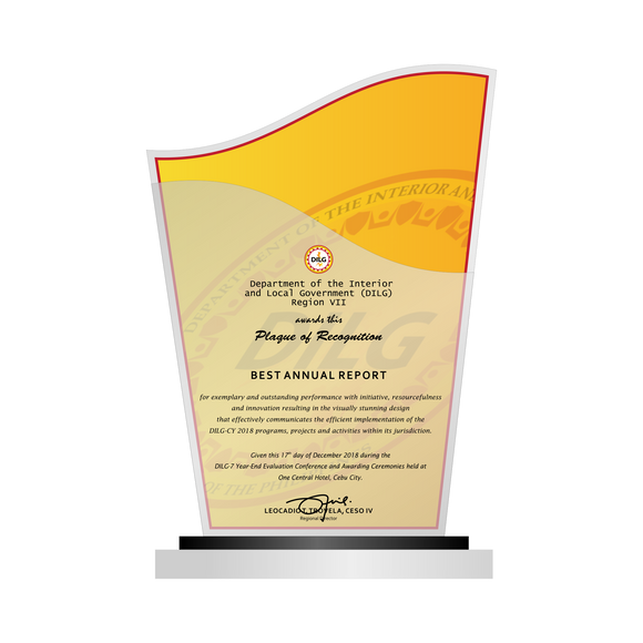 DILG Best Annual Report Plaque