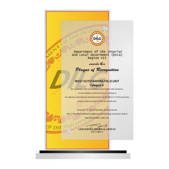 DILG Most Outstanding Field Unit Plaque