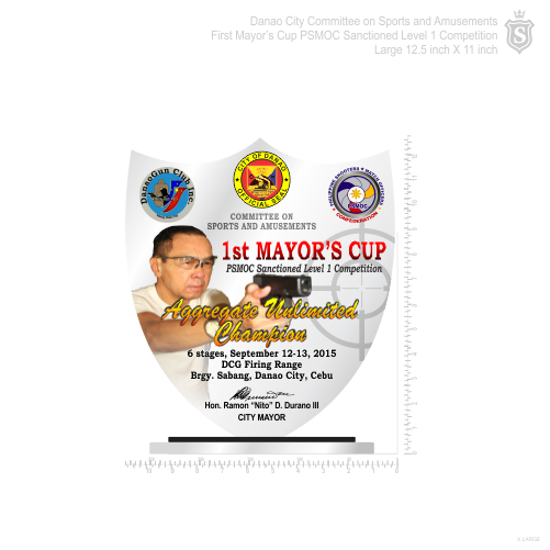 Danao 1st Mayor's Cup Plaque 12.5 inch