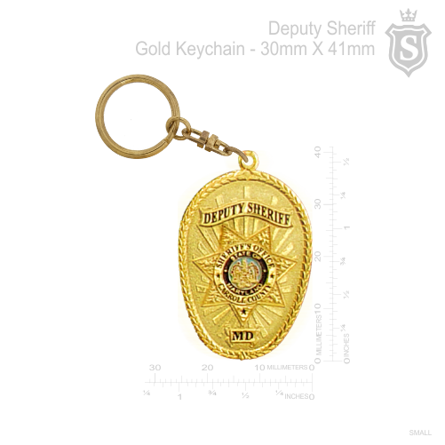 Deputy Sheriff Gold Keychain 41mm