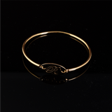 Detachable Bangle with Engrave Letter Initial Gold 64mm