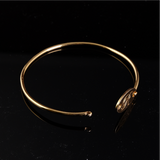 Detachable Bangle with Engrave Letter Initial Gold 64mm
