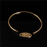 Detachable Bangle with Engrave Letter Initial Gold 64mm