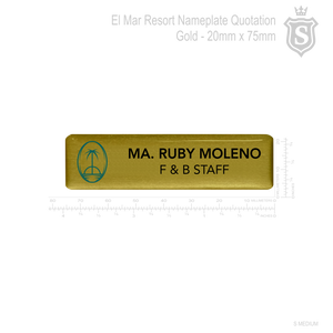 El Mar Resort Nameplate