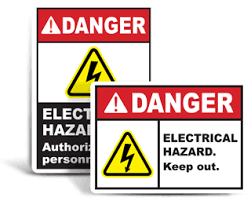 Electrical Hazard Acrylic Signage