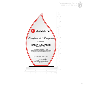 Elementz Acrylic Plaque