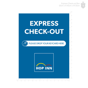 HOLIDAY INN  EXPRESS CHECK OUT ACRYLIC BOX