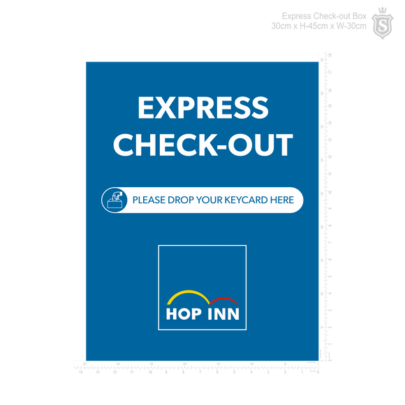 HOLIDAY INN  EXPRESS CHECK OUT ACRYLIC BOX