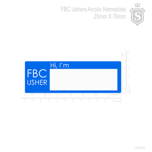 FBC Usher Bended Nameplate