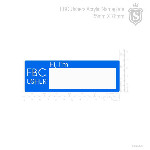FBC Usher Bended Nameplate