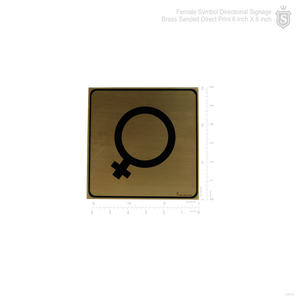 Female Symbol Directional Signage 6 inch