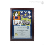 Framed School Memorabilia 22.25 inch by 15.75 inch