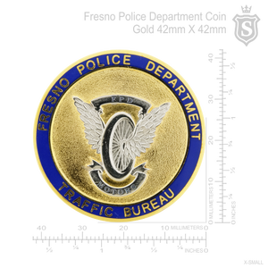 Fresno Police Department Coin Gold 42mm