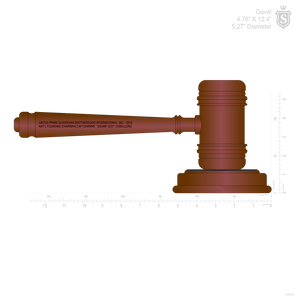 Gavel Wood 9.8 Inch-laser engraved logo