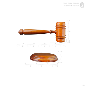 Wooden Gavel and Sound Block  Plain