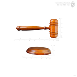 Wooden Gavel and Sound Block  Plain