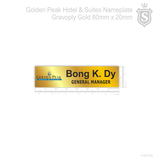 Golden Peak Hotel & Suite Nameplate