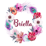 Flower Wreath Name Decals