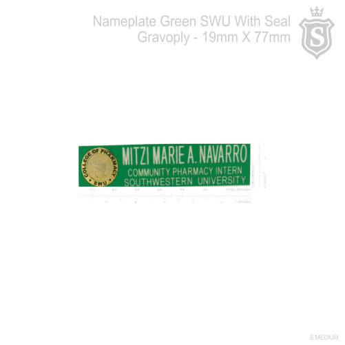 South Western University (SWU) Nameplate - College of Pharmacy