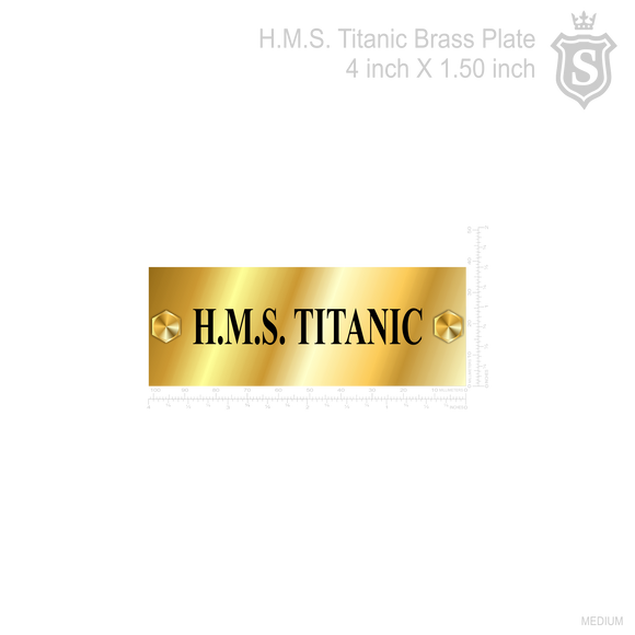 Brass Plate -H.M.S Titanic