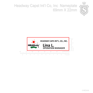 Headway Caps International Nameplate