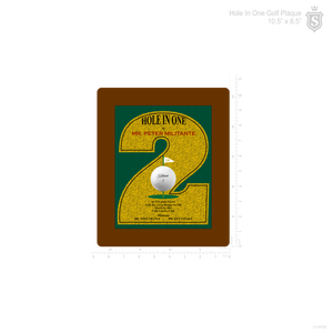 Hole in One Plaque