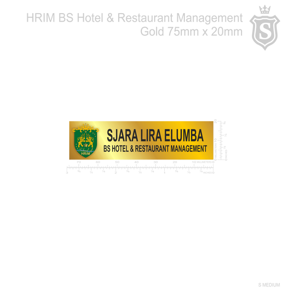 Dipolog Medical College Nameplate - BS Hotel & Restaurant Management