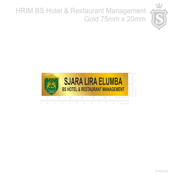 Dipolog Medical College BS Hotel & Restaurant Management Nameplate