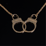 Hand Cuffs Pendant with Engrave Names - PNP