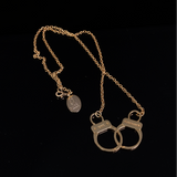 Hand Cuffs Pendant with Engrave Names - PNP