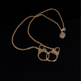 Hand Cuffs Pendant with Engrave Names - PNP