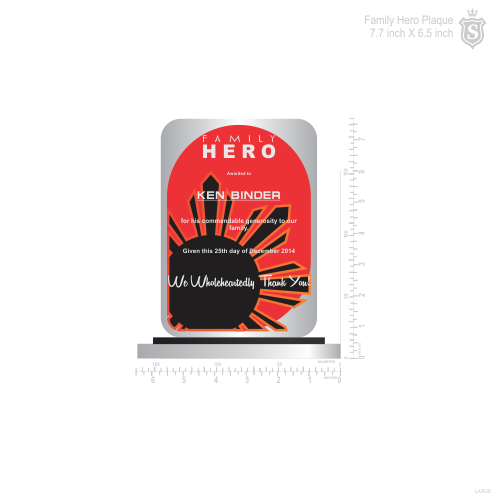 Hero Family Plaque 7.7 inch