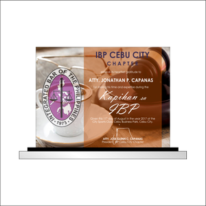 IBP Plaque of Appreciation