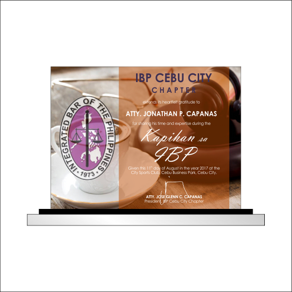 IBP Plaque of Appreciation