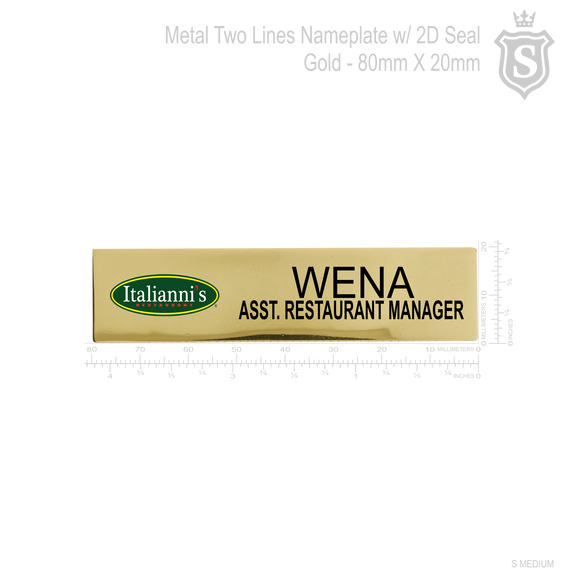 Italianni's Nameplate