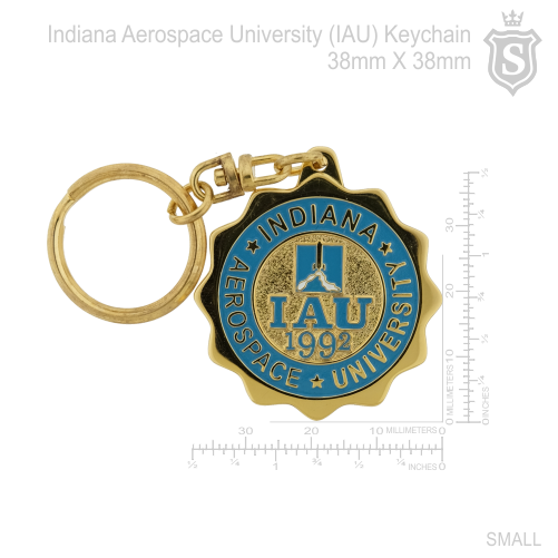 Indiana Aerospace University (IAU) Keychain 38mm