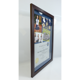 Framed School Memorabilia 22.25 inch by 15.75 inch