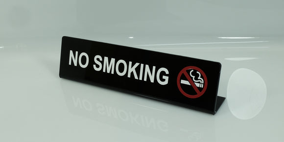 Acrylic Bended No Smoking Table Signage