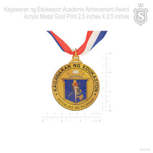 Kagawaran ng Edukasyon Academic Achievement  Award Acrylic Medal 2.5 inch