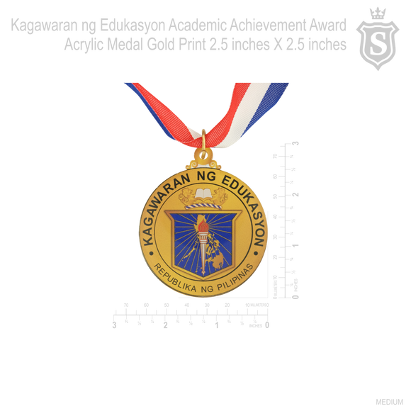 Kagawaran ng Edukasyon Academic Achievement  Award Acrylic Medal 2.5 inch