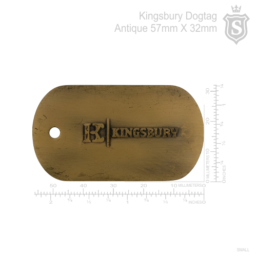 Kingsbury Dogtag Antique 57mm