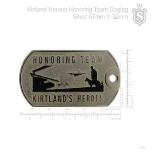 Kirtland Heroes Honoring team Dog Tag silver 57mm