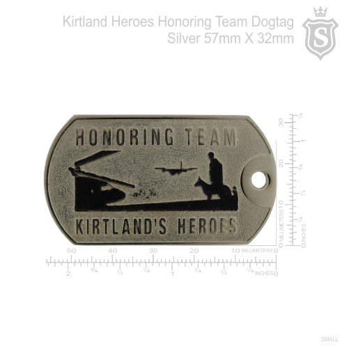 Kirtland Heroes Honoring team Dog Tag silver 57mm